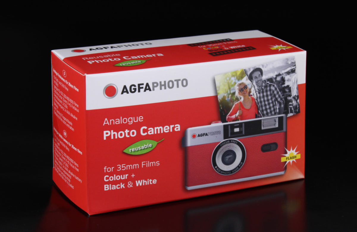AgfaPhoto reusable film camera red