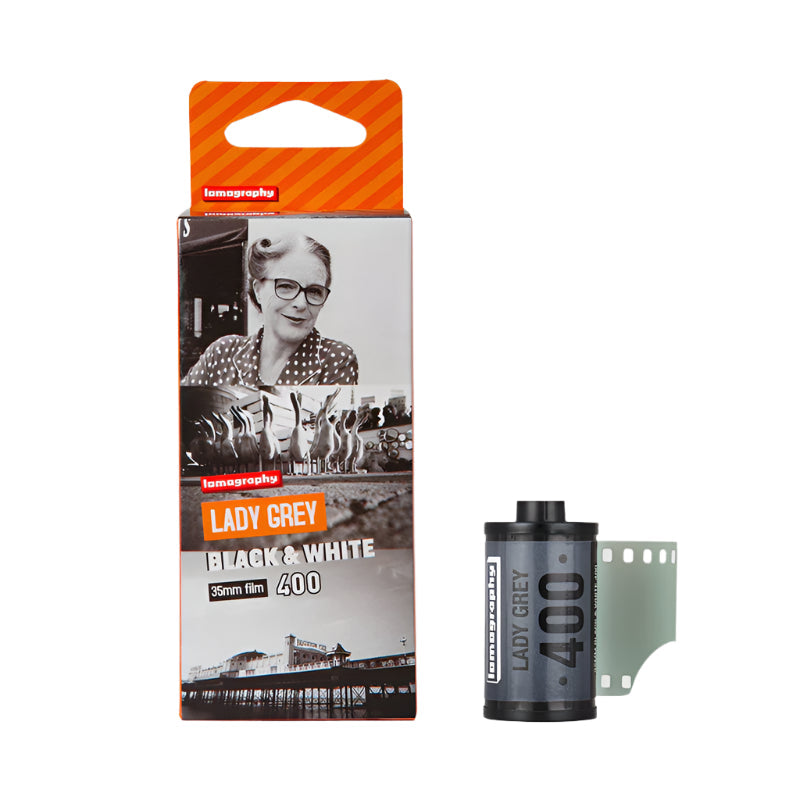 Lomography Lady Grey B&W 400 35mm film and box